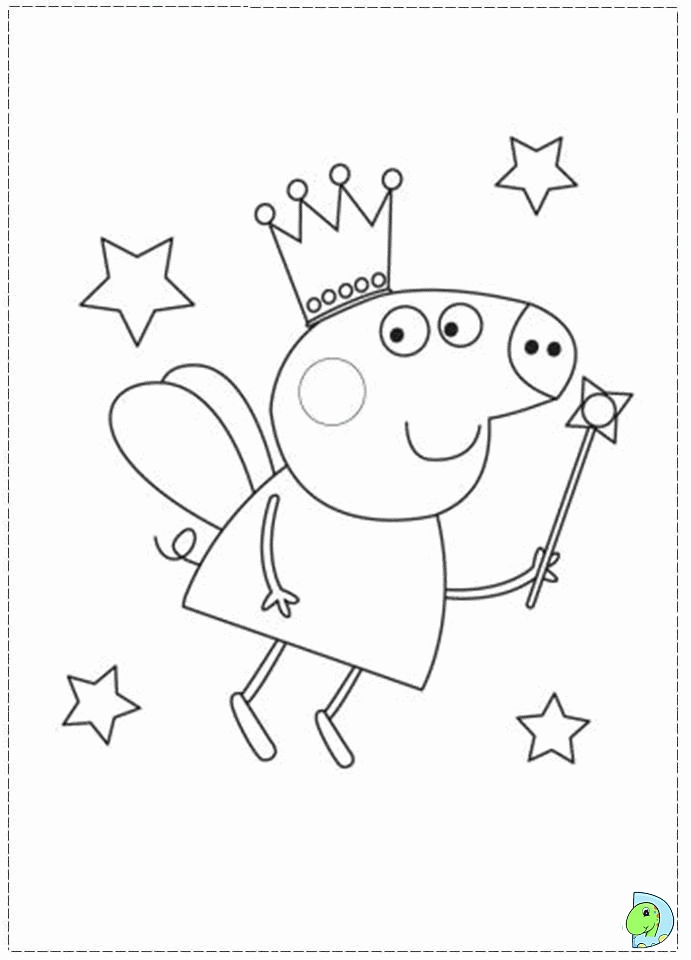 Plansa de colorat cu Peppa Pig 16 8